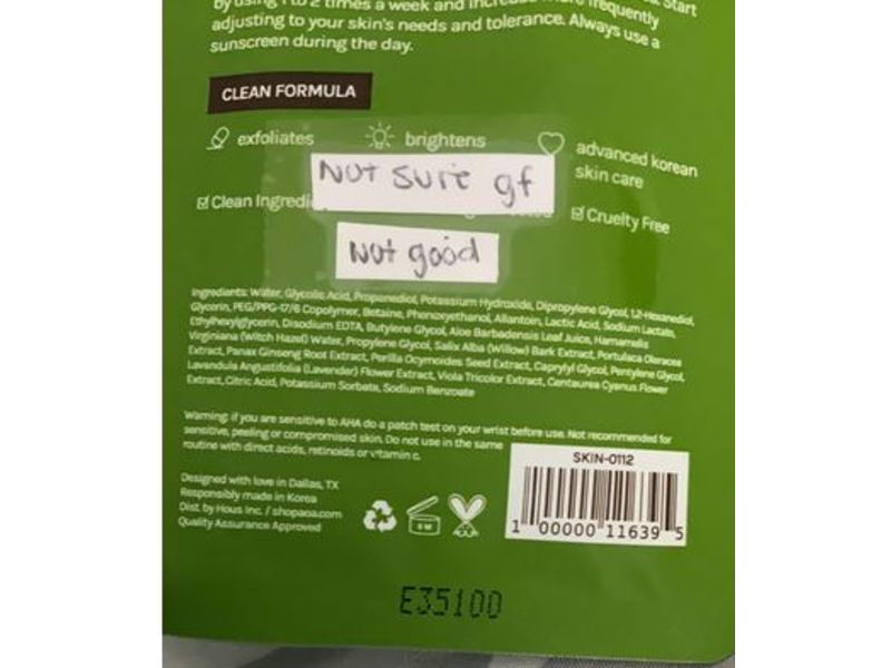 Aoa Skin Aha 7% Toning Solution, 0.85 fl oz