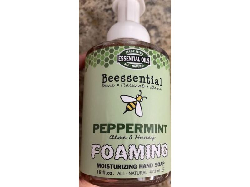 Beesential Moisturizing Foaming Hand Soap, Peppermint, 16 fl oz/473 mL