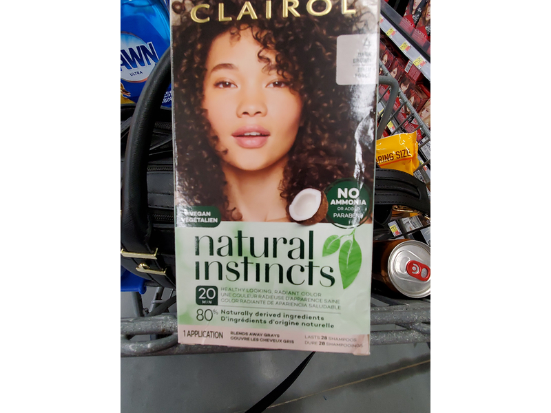 Clairol Natural Instincts Non-Permanent Hair Color, 4 Dark Brown, 1 ct
