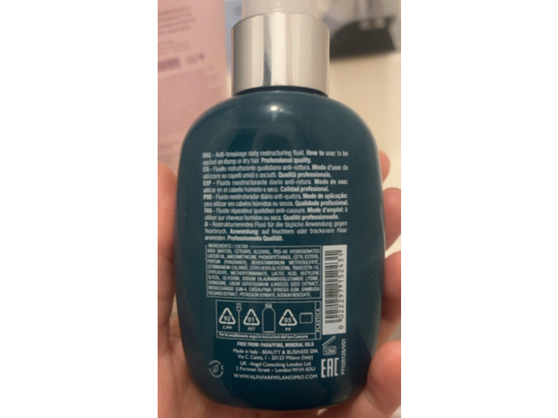 Alfaparf Milano Semi Di Lino Anti-Breakage Daily Fluid, 4.23 fl oz/125 mL