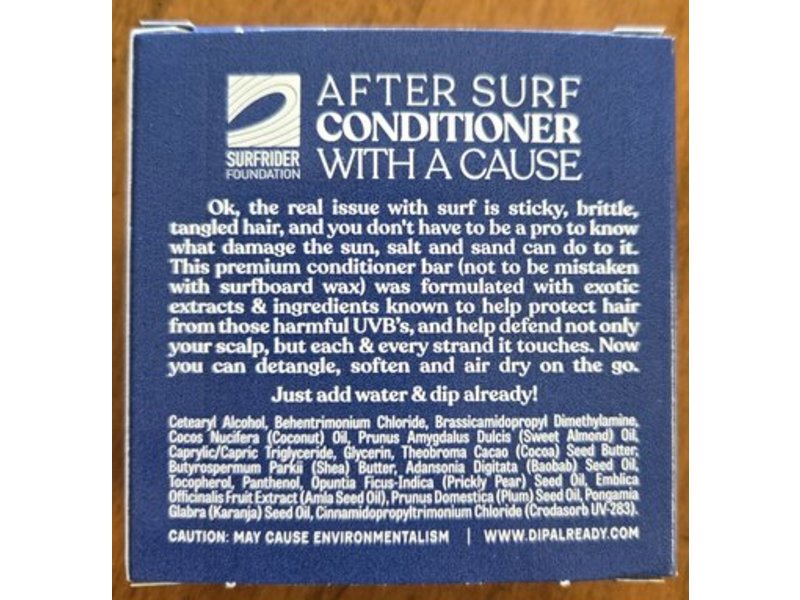 Dip After Surf Conditioner Bar, Fragrance Free, 3 oz/85 g
