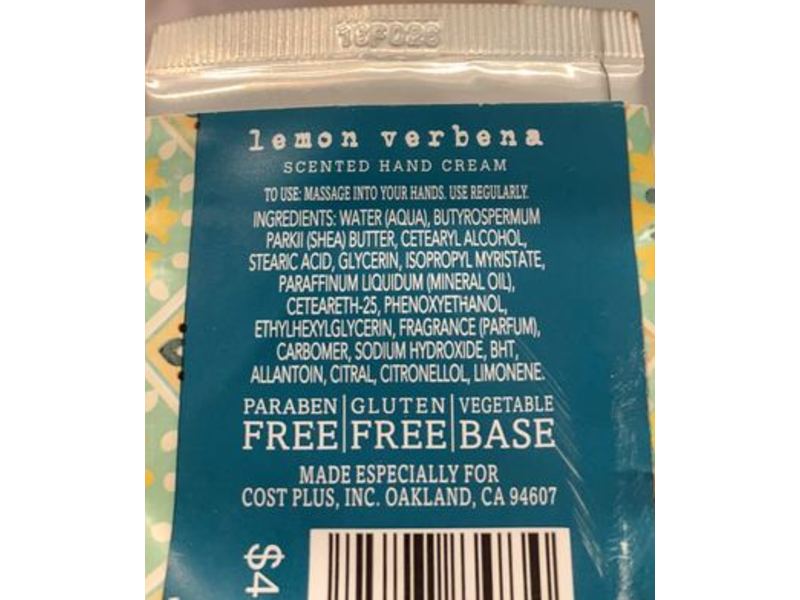 Addison & Gates Lemon Verbena Scented Hand Cream, 2.02 fl oz / 60 ML