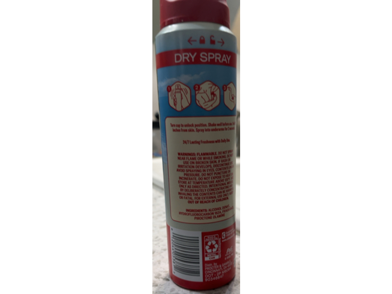 Old Spice Dry Spray Aluminum Free Deodorant, Fiji, 4.3 oz/122 g