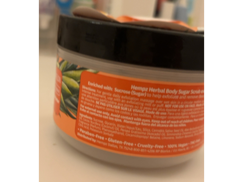 Hempz Herbal Sugar Scrub, Sweet Pineapple & Honey Melon, 7.3 oz/176 g