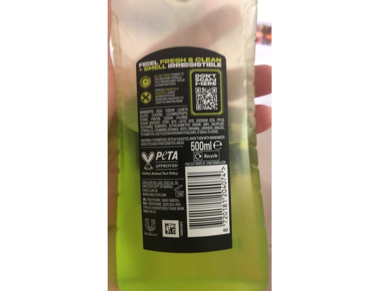 Lynx Body + Face & Hair Wash, Epic Fresh, 500 mL