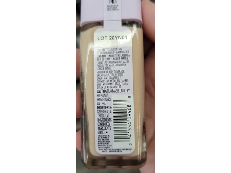 Maybelline New York Super Stay Lumi-Matte Foundation, 112, 1.0 fl oz/30 mL