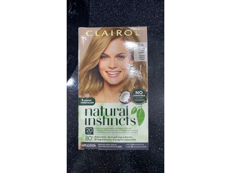 Clairol Natural Instincts Non-Permanent Hair Color, 8A Medium Cool Blonde