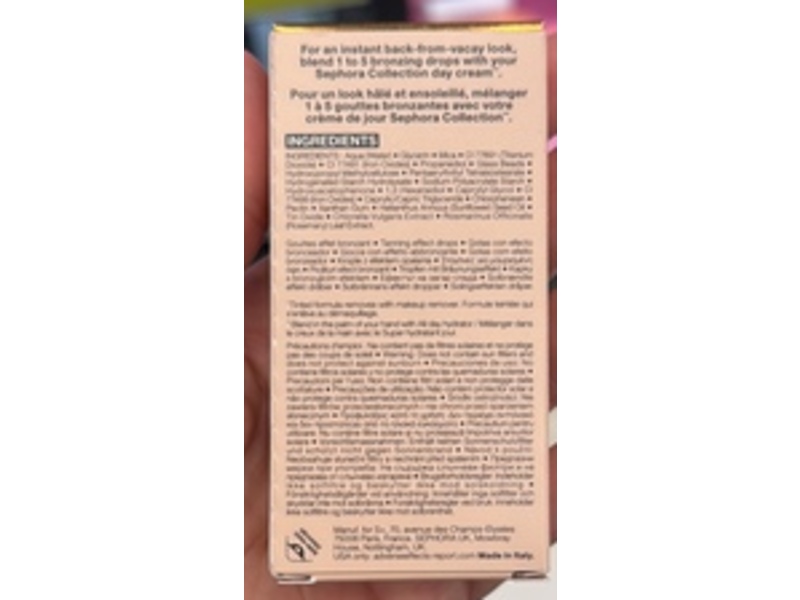 Sephora Instant Bronzing Drops, Chlorella, 1.01 fl oz/30 mL