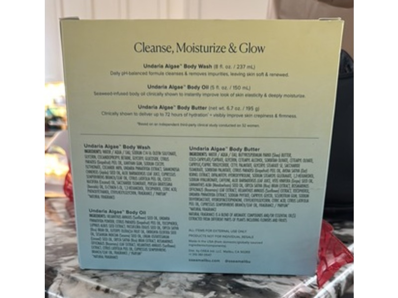 Osea Body Glow Undaria Body Trio, Cleanse, Moisturize & Glow, 8 fl oz/237 mL
