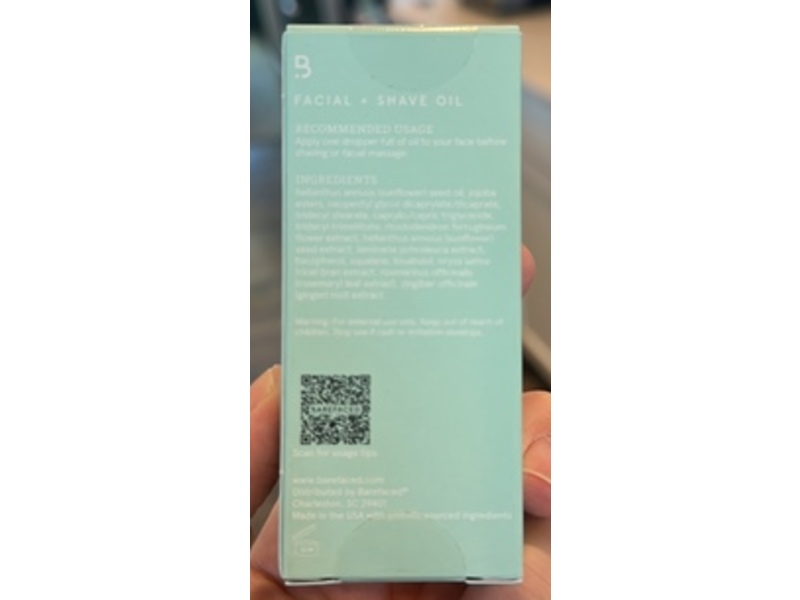 Barefaced Perfectionist Jorden Harper Facial + Shave Oil, 1 fl oz/30 mL