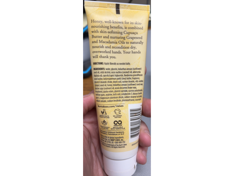 Burt's Bees Hand Cream, Honey & Grapeseed, 2.6 oz/73.7 g