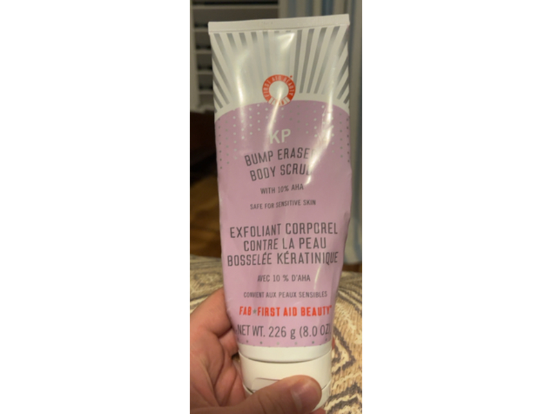 First Aid Beauty KP Bump Eraser Body Scrub, 10% AHA, 8.0 oz/226 g