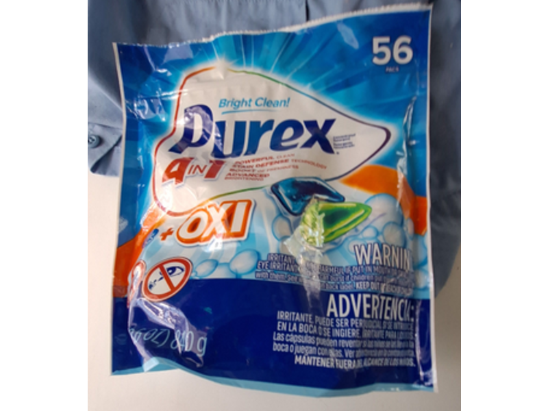Purex 4 In 1 +Oxi Laundry Detergent Pacs, Fresh Morning Burst, 29.6 oz/840 g, 56 Pacs