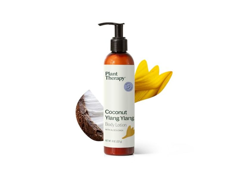 Plant Therapy Coconut Ylang Ylang Body Lotion, Aloe & Shea, 8 fl oz/227 g