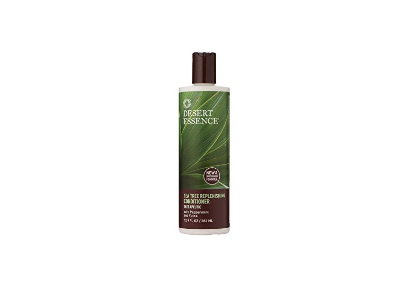 Desert Essence Tea Tree Replenishing Shampoo and Conditioner Bundle, Peppermint & Yucca, 12.7 fl oz/382 mL