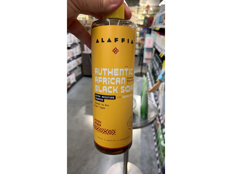 Alaffia Authentic African Black Soap Scalp Care Shampoo, 12 fl oz/355 mL