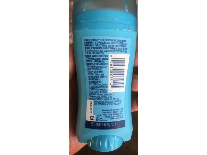 Secret Baby Powder Antiperspirant Deodorant, Baby Powder, 73 g