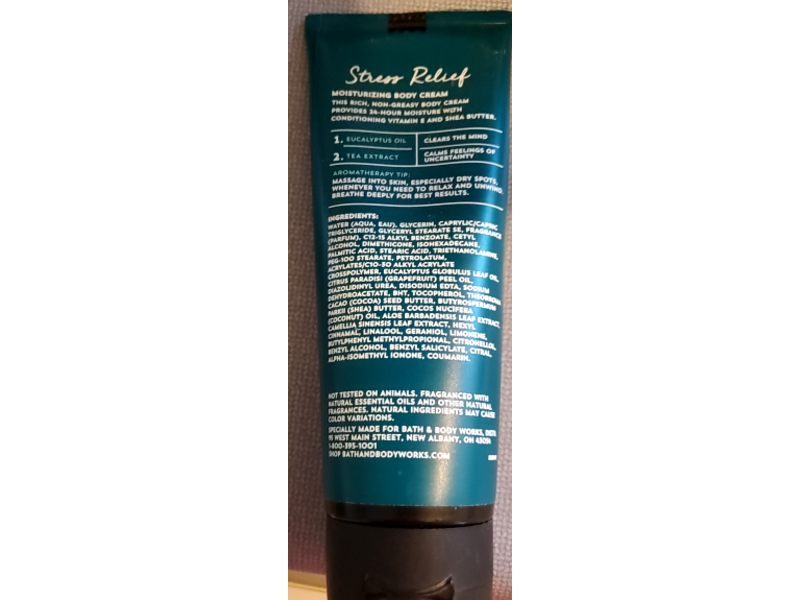 Bath & Body Works Aromatherapy Stress Relief Body Cream, 8 fl oz/226 g