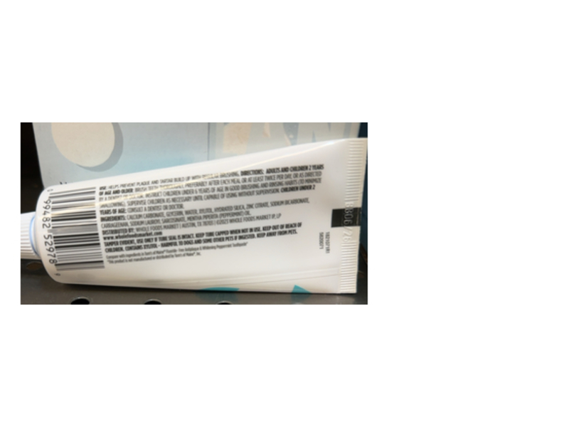 365 By Whole Foods Market Tartar Control & Whitening Toothpaste, Peppermint, 3 oz/85 g