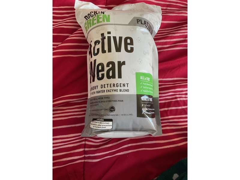 Rockin' Green Platinum Series Active Wear Laundry Detergent Powder, 45 oz (11.3 kG)