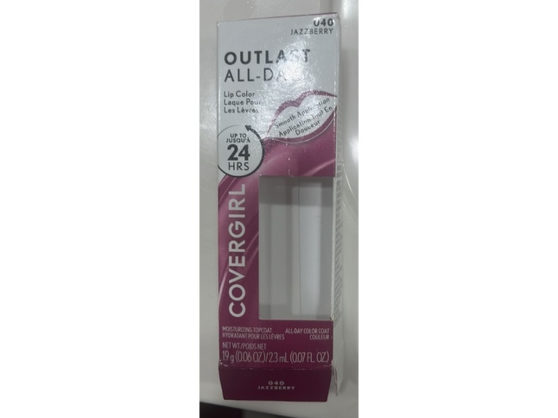 CoverGirl Outlast All-Day Lip Color & Topcoat Duo, 040 Jazzberry, 19 g