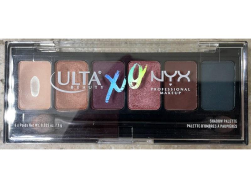 Ulta Beauty XO NYX Professional Makeup 6 Eye Shadow Palette, 0.035 oz/1 g