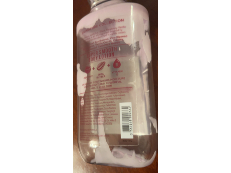 Bath & Body Works Body Loation, Black Raspberry Vanilla, 8 fl oz/36 mL