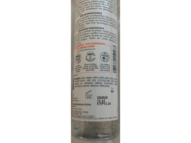 Avene Makeup Remover Micellar Water, 6.7 fl oz/200 mL