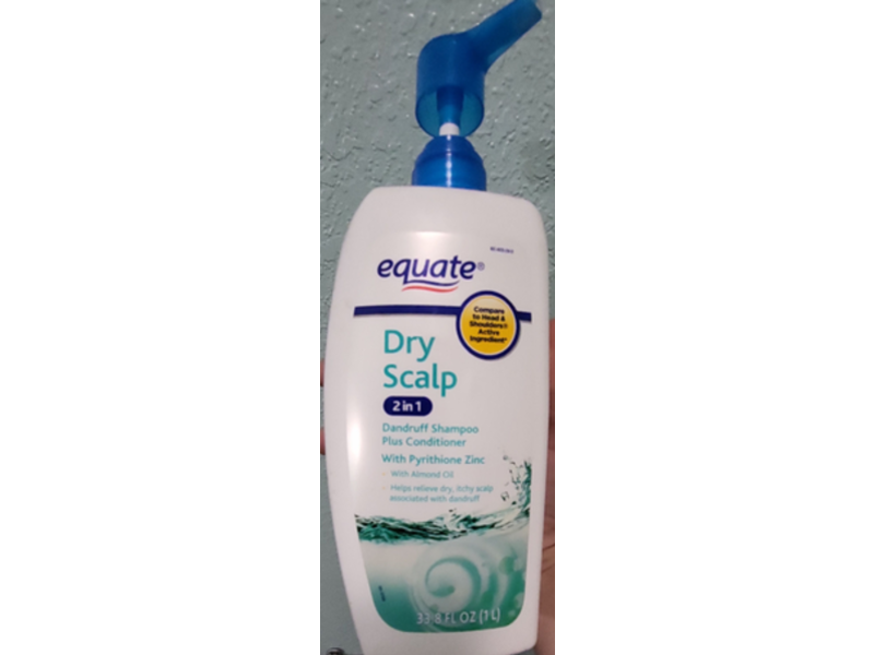Equate Dry Scalp Dandruff Shampoo + Conditioner, 33.8 fl oz/1 L