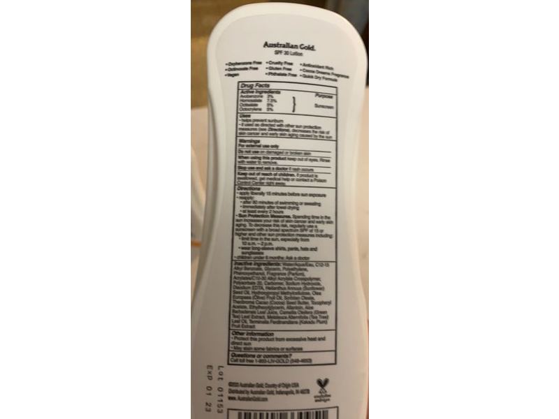 Australian Gold Ultimate Hydration Sunscreen Lotion, SPF30, 8 fl oz/237 mL