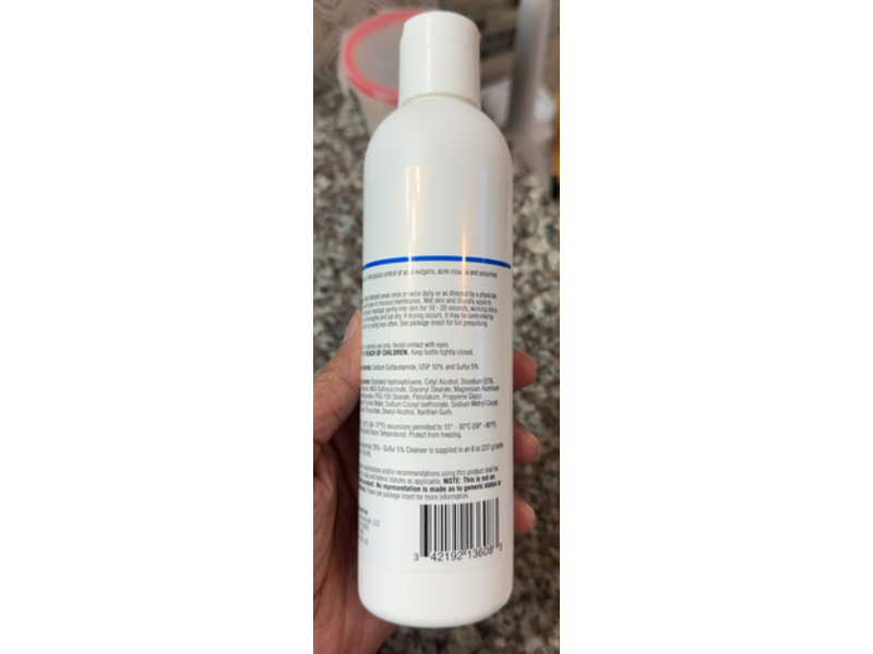 Sodium Sulfacetamide 10% - Sulfur 5% Cleanser, 8 oz/227 g, Acella (Rx)