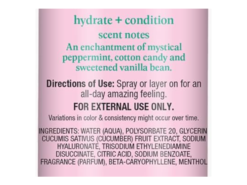 Tree Hut Fragrance Mist, Merry Mint, 6 fl oz/177 mL