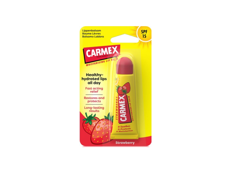 Carmex Moisturizing Lip Balm, SPF 15, Strawberry, 4.25 g