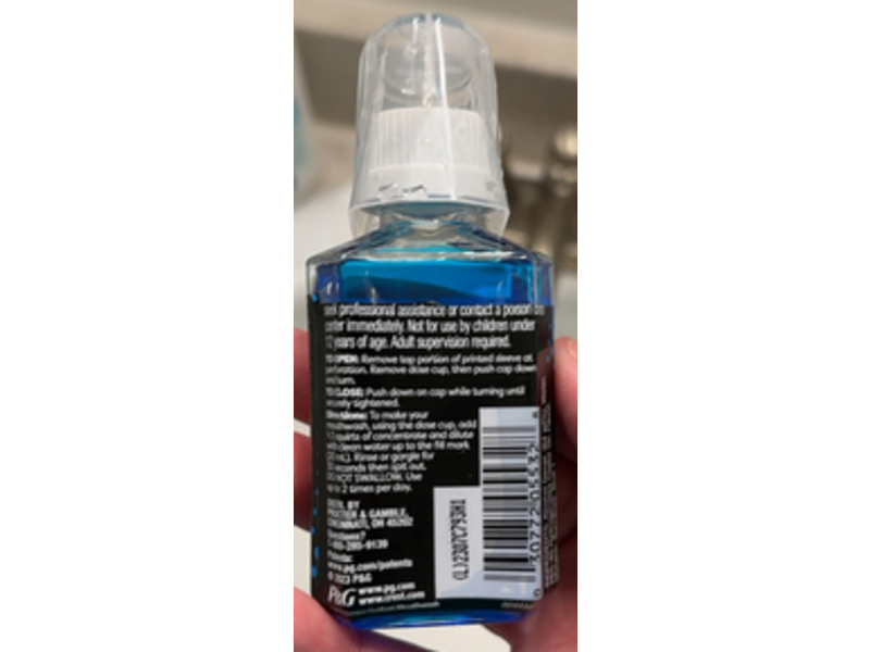 Crest Scope Squeez Mouthwash Concentrate, Cool Peppermint, 1.69 fl oz/50 mL