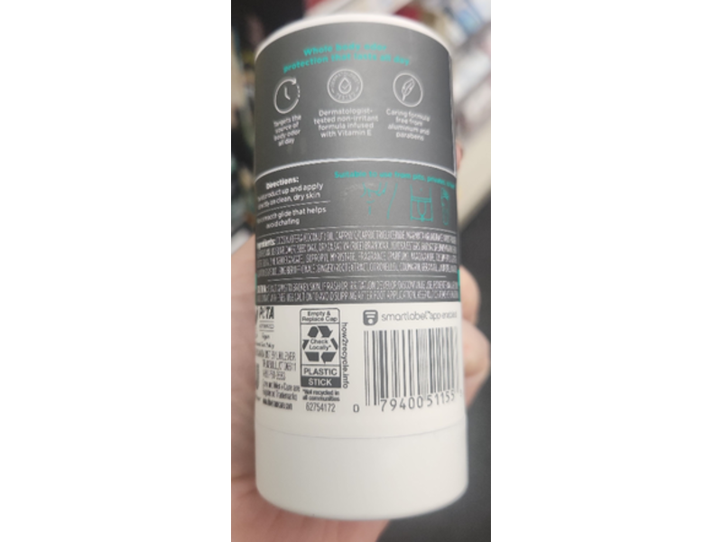 Dove Men + Care Whole Body Deo Deodorant Stick, Aloe + Bamboo & Vitamin E, 2.6 oz