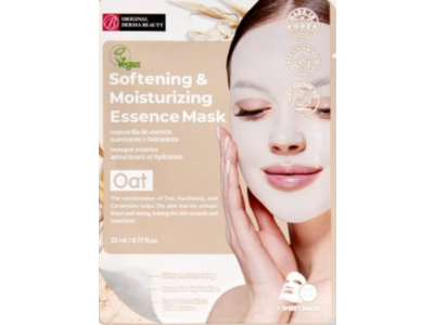 Original Derma Beauty Softening & Moisturizing Essence Mask, Oat, 0.77 fl oz/23 mL, 1 Count, Pack Of 24