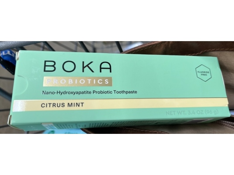 Boka Probiotics Toothpaste, Citrus Mint, 3.4 oz/96 g