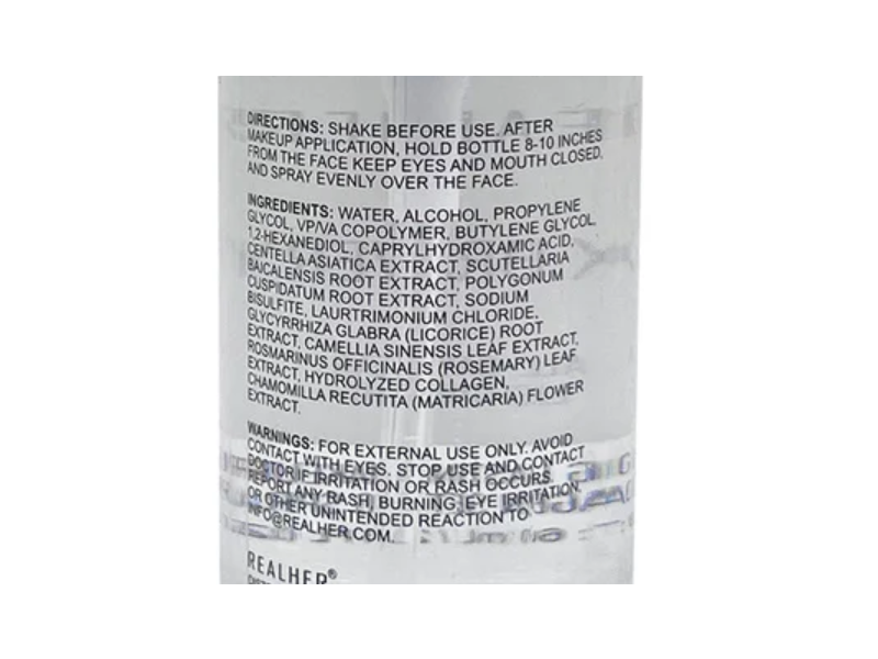 Realher Fix Bravery All-Day-Wear Makeup Collagen Setting Spray, 2.03 fl oz/60 mL