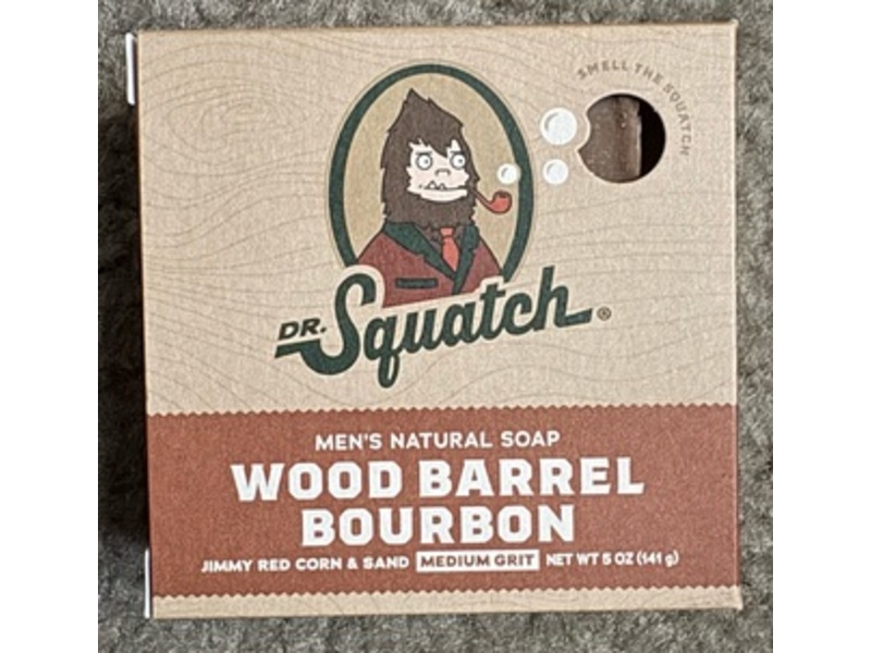Dr Squatch Men's Natural Soap, Wood Barrel Bourbon, 5 oz/141 g