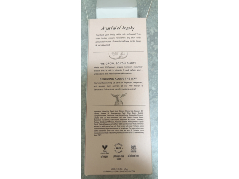 FarmHouse Fresh Shea Butter Body, Marshmallow Melt, 8 fl oz/237 mL