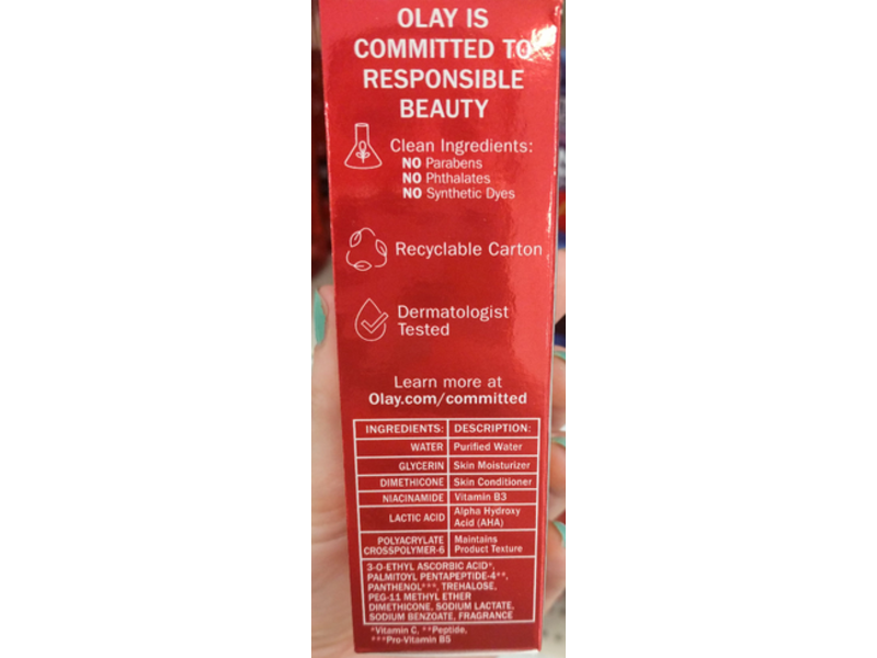 Olay Serums Brightening Serum, Vitamin C + Peptide 24, 1.3 fl oz/40 mL