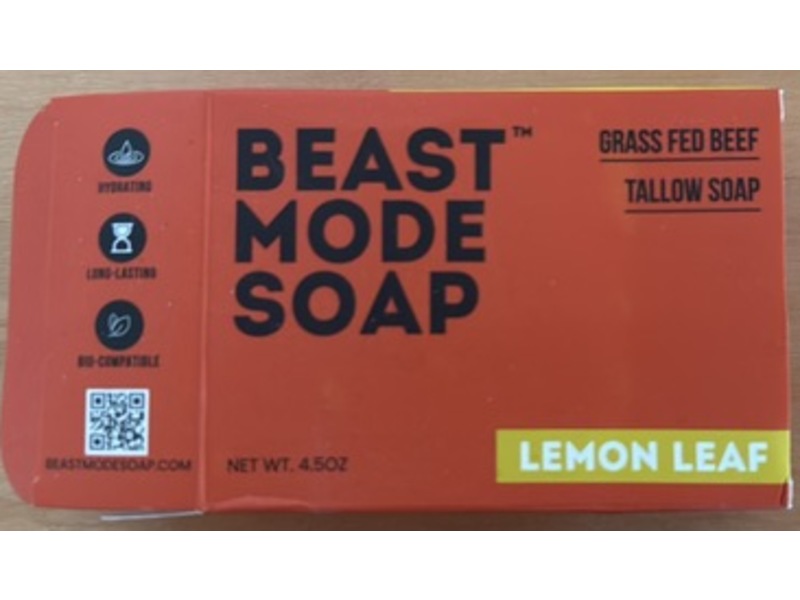 Beast Mode Soap Single Bar, Lemon Leaf, 4.5 fl oz