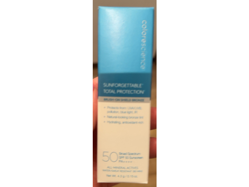 Colorescience Sunforgettable Brush On Shield, Bronze, SPF 50 PA++++, 0.15 oz/4.3 g