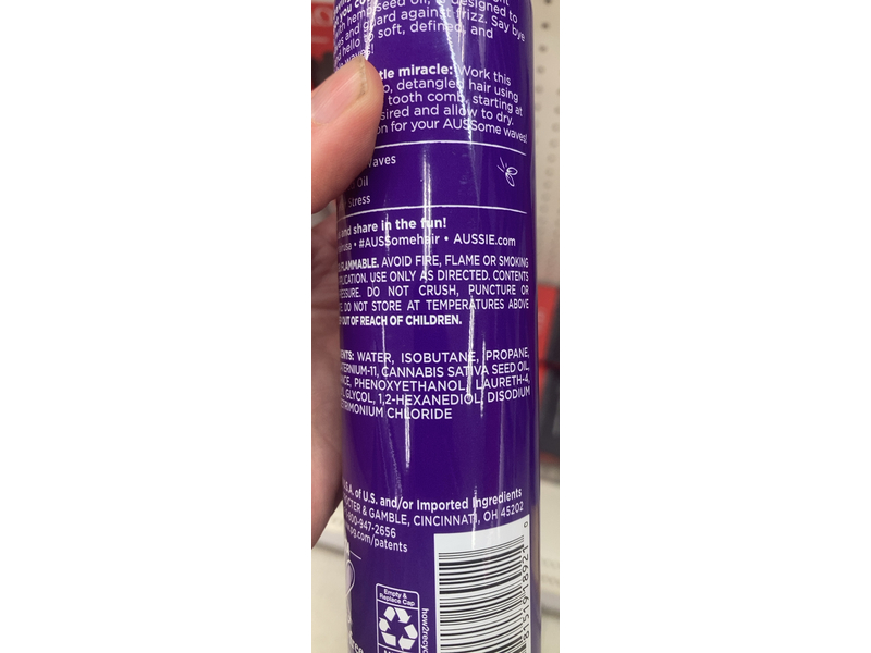 Aussie Miracle Waves Soft Wave Mousse, Hemp Seed Oil, 6 oz/170 g