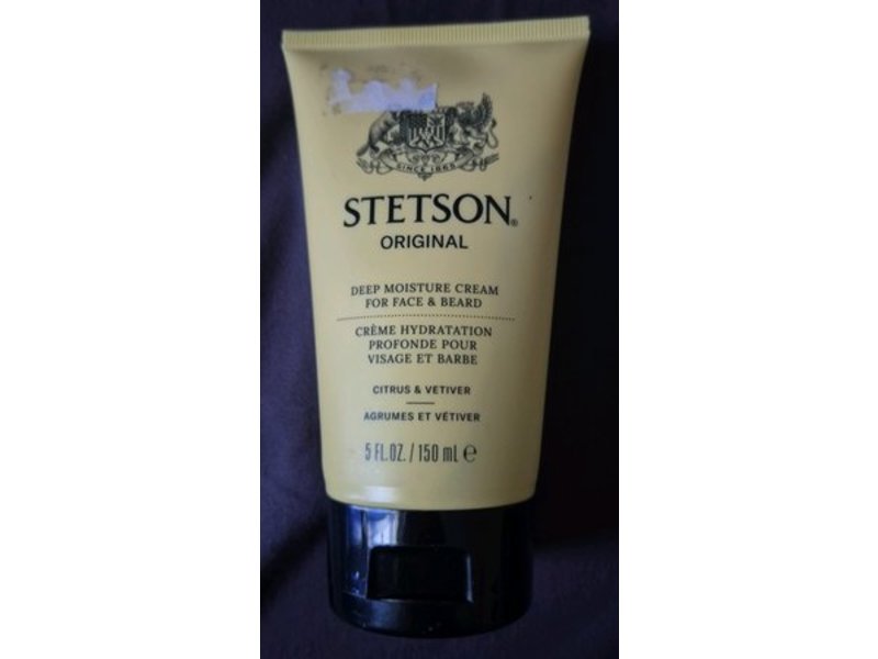 Scent Beauty Stetson Moisture Face & Beard Cream, Original, Citrus & Vetiver, 5 fl oz/150 mL, Pack Of 3