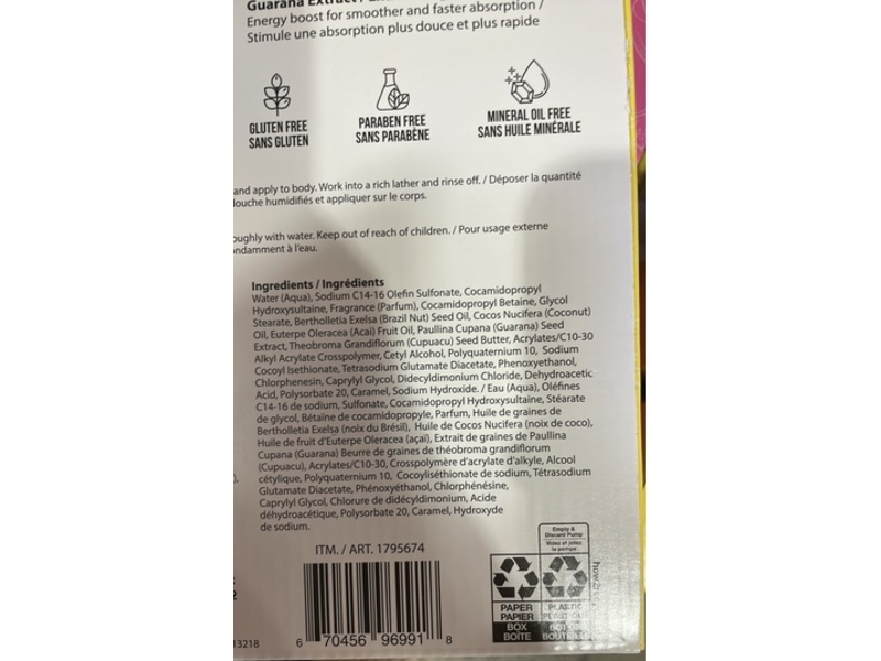 Nutrius Brazilian Body Wash Duo, Coco Bliss + Berry Bliss, 25.4 fl oz/750 mL