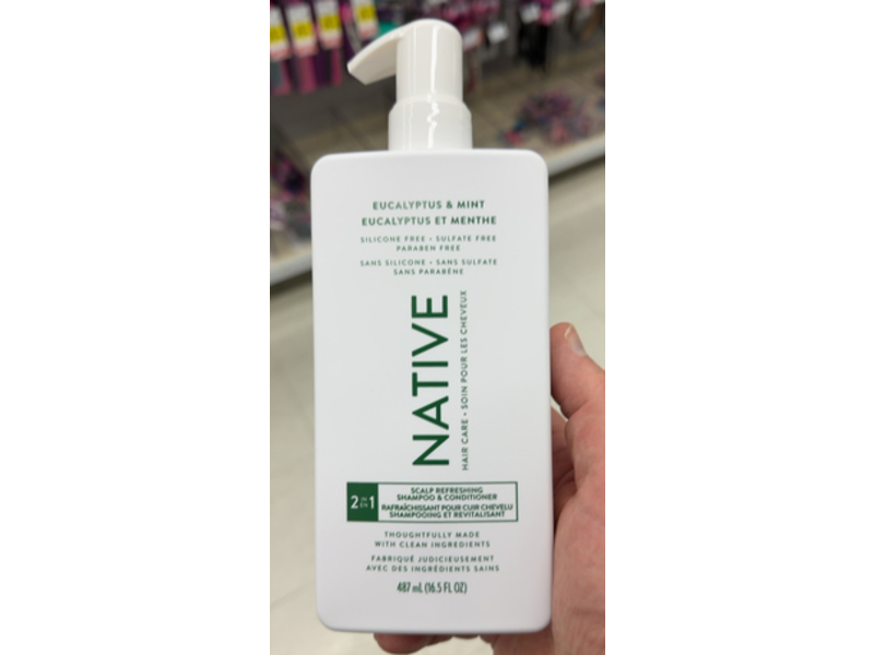 Native Scalp Refreshing 2 In 1 Shampoo & Conditioner, Eucalyptus & Mint, 16.5 fl oz/487 mL