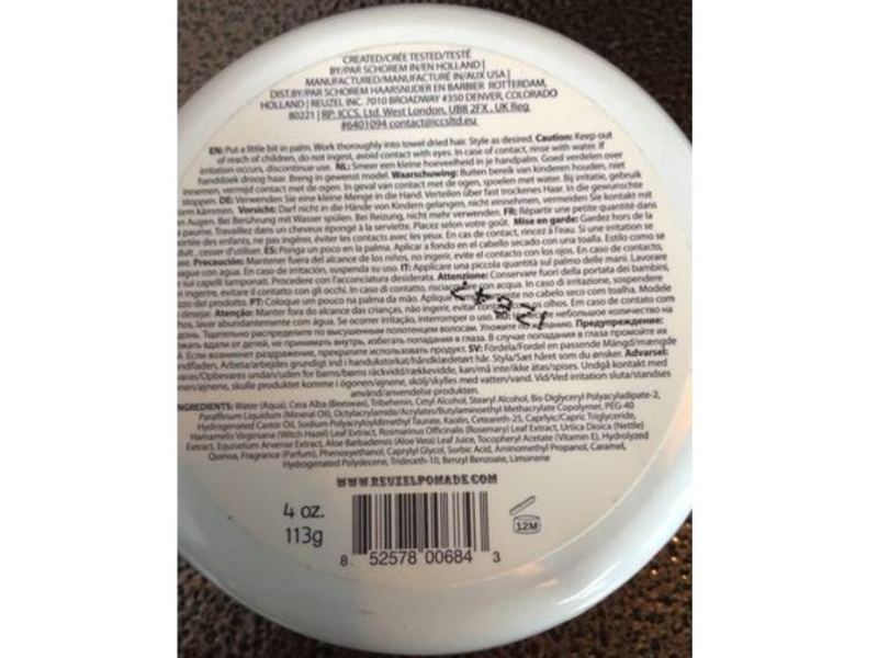 Reuzel Clay Matte Pomade, 4 oz/113 g