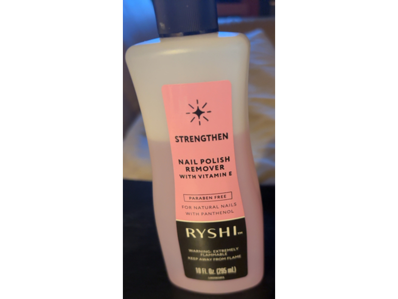 Ryshi Strengthen Nail Polish Remover, Vitamin E, 10 fl oz/295 mL