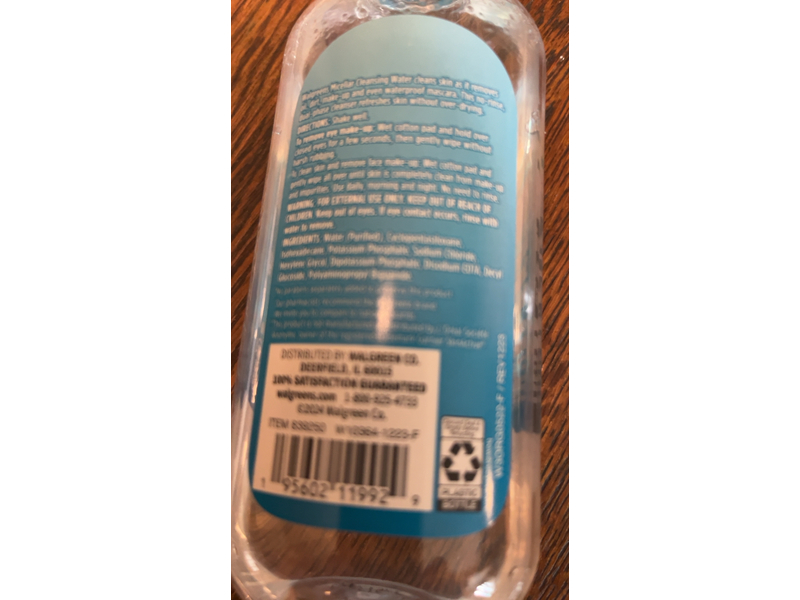 Walgreens Micellar Cleansing Water, 13.5 oz/400 mL